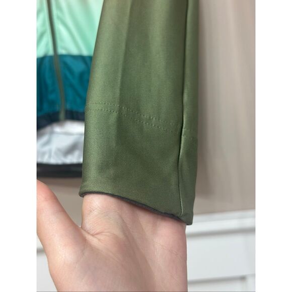 NWT Velocio Rugby Striped Long Sleeve Olive Cycling Jacket Men's Medium - Picture 3 of 13